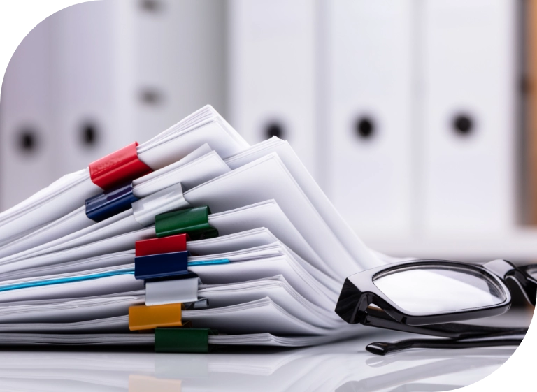 oznaczone kolorami dokumenty